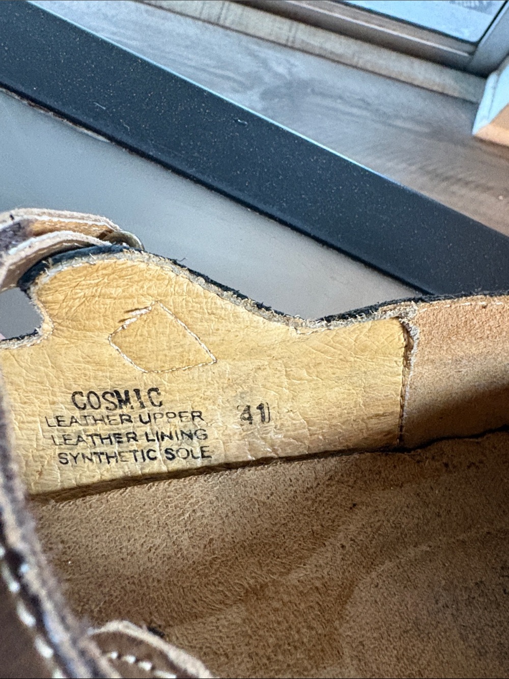 Spring step Cosmic Women’s Black and Brown Leather Mary Jane Flats - Picture 3 of 8